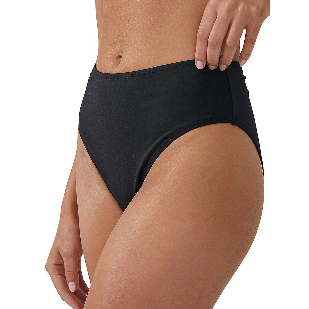 High-Waist Cheeky Bikini Bottoms