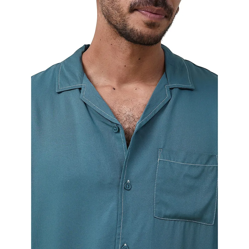 Riviera Topstitch Camp Shirt