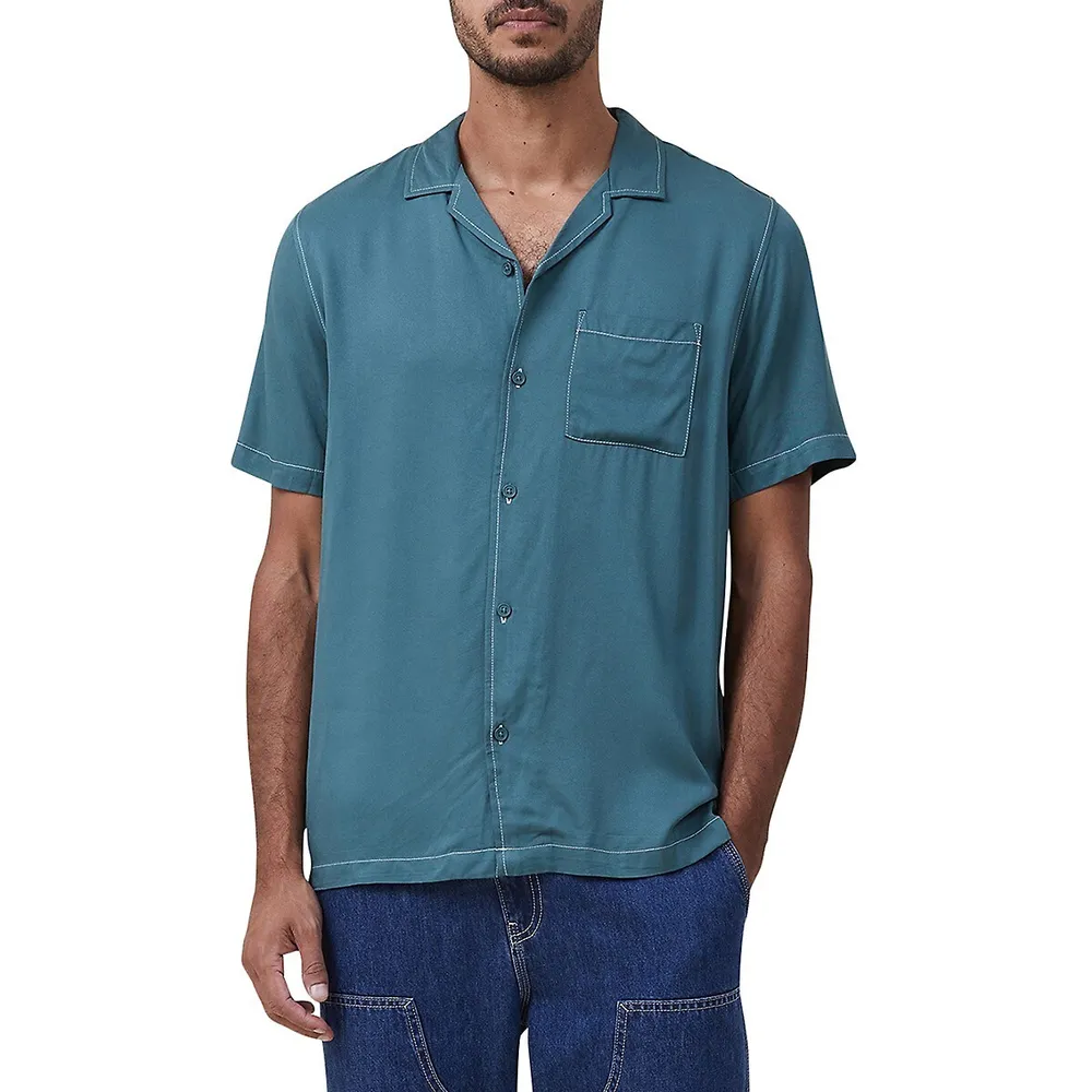 Riviera Topstitch Camp Shirt