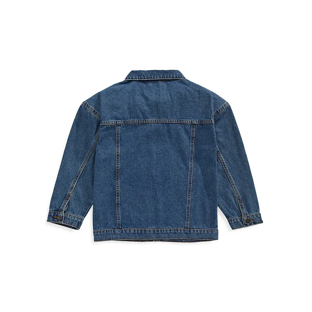 Boy's Oversized Denim Trucker Jacket