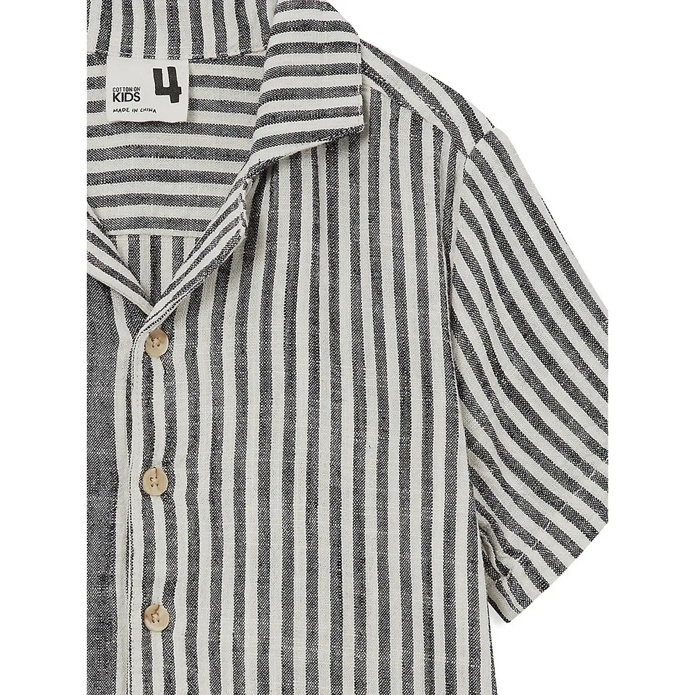 Little Boy's Cabana Striped Shirt