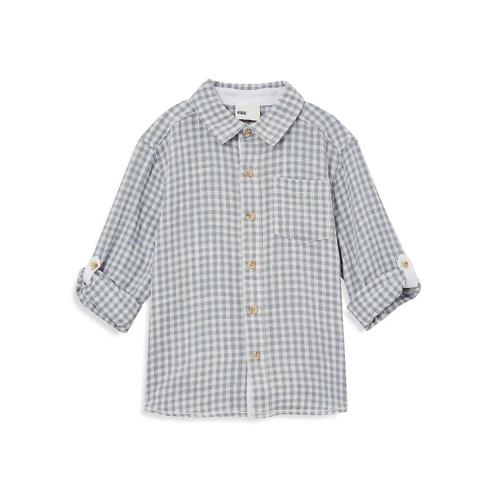 Boy's Viscose-Linen Prep Shirt