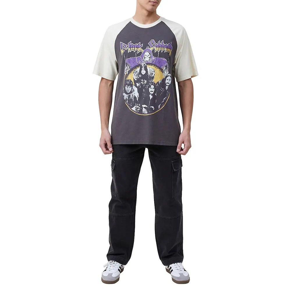 Black Sabbath ​Raglan-Sleeve Licensed Graphic T-Shirt