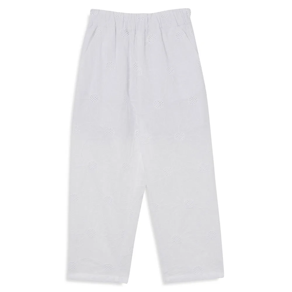 Little Girl's Eyelet Tapered Pant