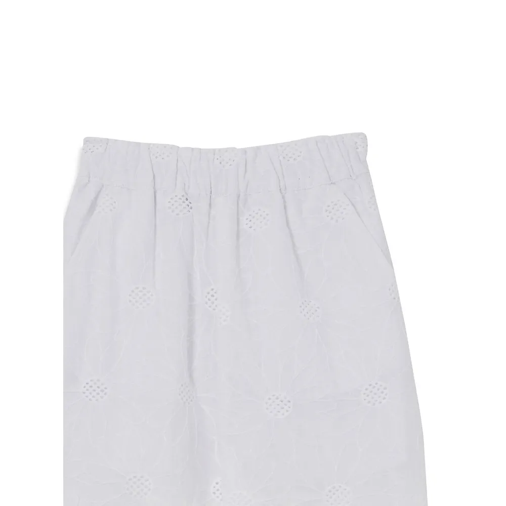 Girl's Eyelet Tapered Pant