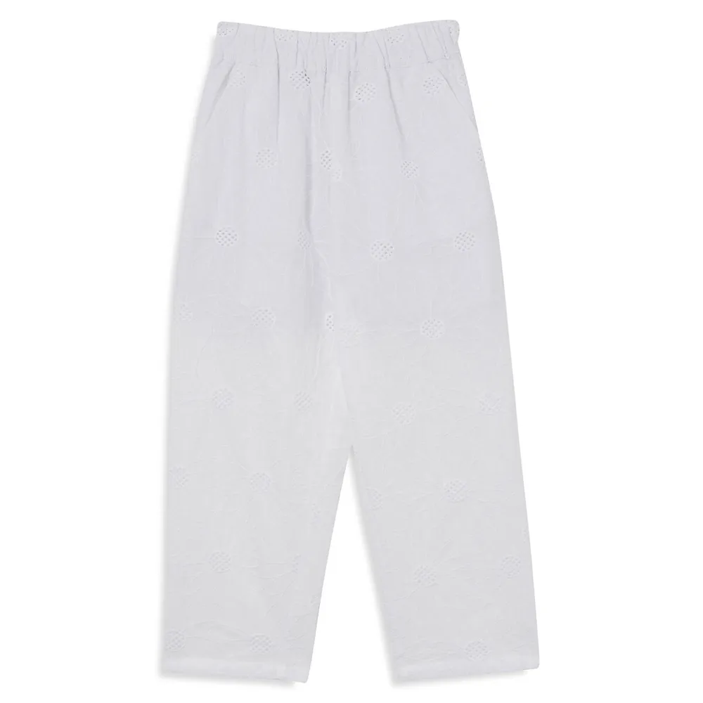 Girl's Eyelet Tapered Pant