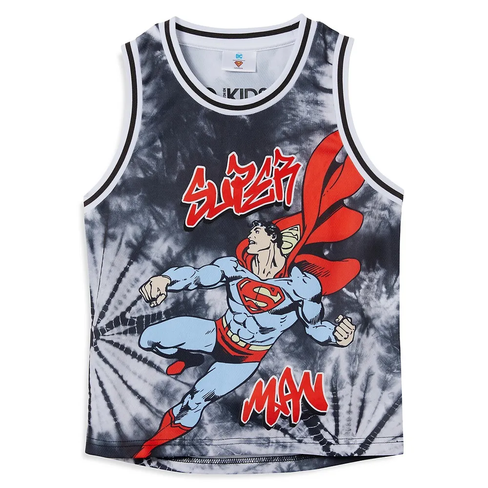 Boy's Licensed Superman Basketball Tank Top