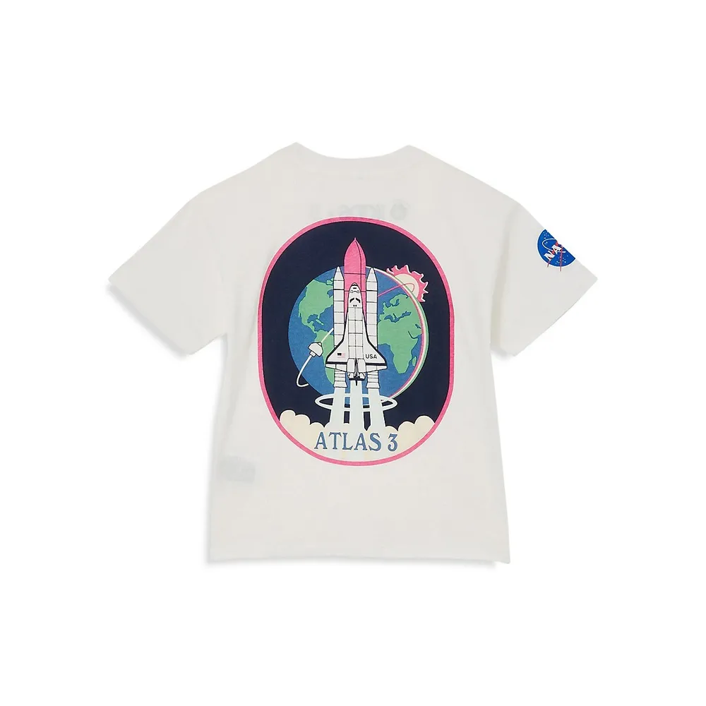 Boy's Drop-Shoulder NASA Graphic T-Shirt