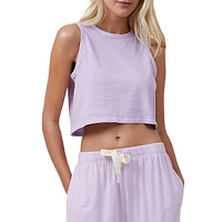 Camisole de nuit et détente courte en jersey