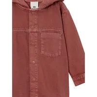 Boy's Oversized Fit Hooded Shacket