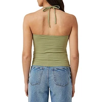 Lola Ruched Front Halter Top