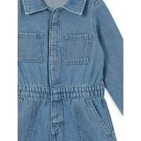 Girl's Charlie Denim Playsuit