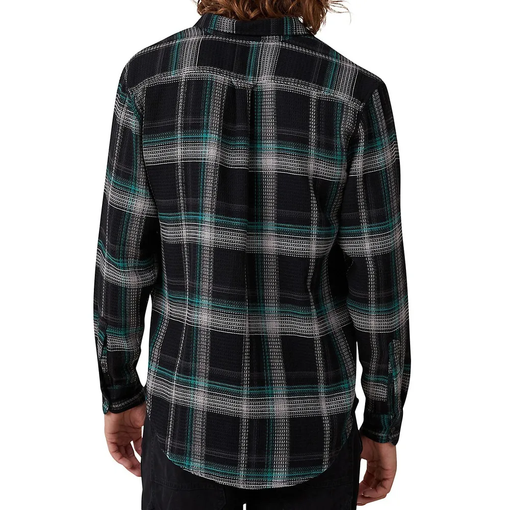 Boston Plaid Waffle-Texture Shirt