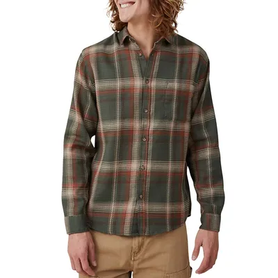 Boston Plaid Waffle-Texture Shirt