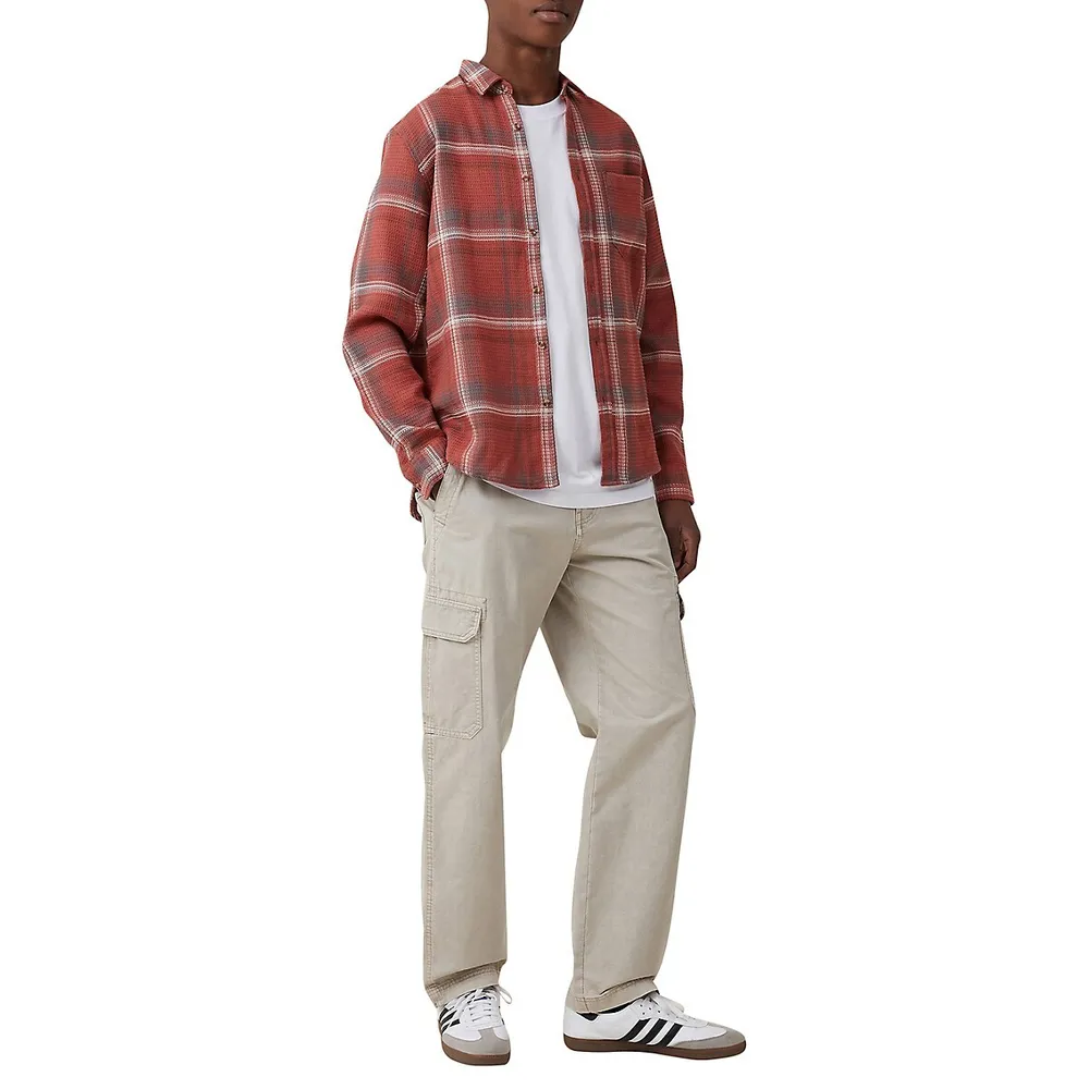 Boston Check Waffle Long-Sleeve Shirt