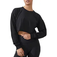 Lightweight Cropped Long-Sleeve Top