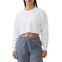 Lightweight Cropped Long-Sleeve Top