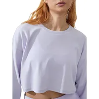 Lightweight Cropped Long-Sleeve Top