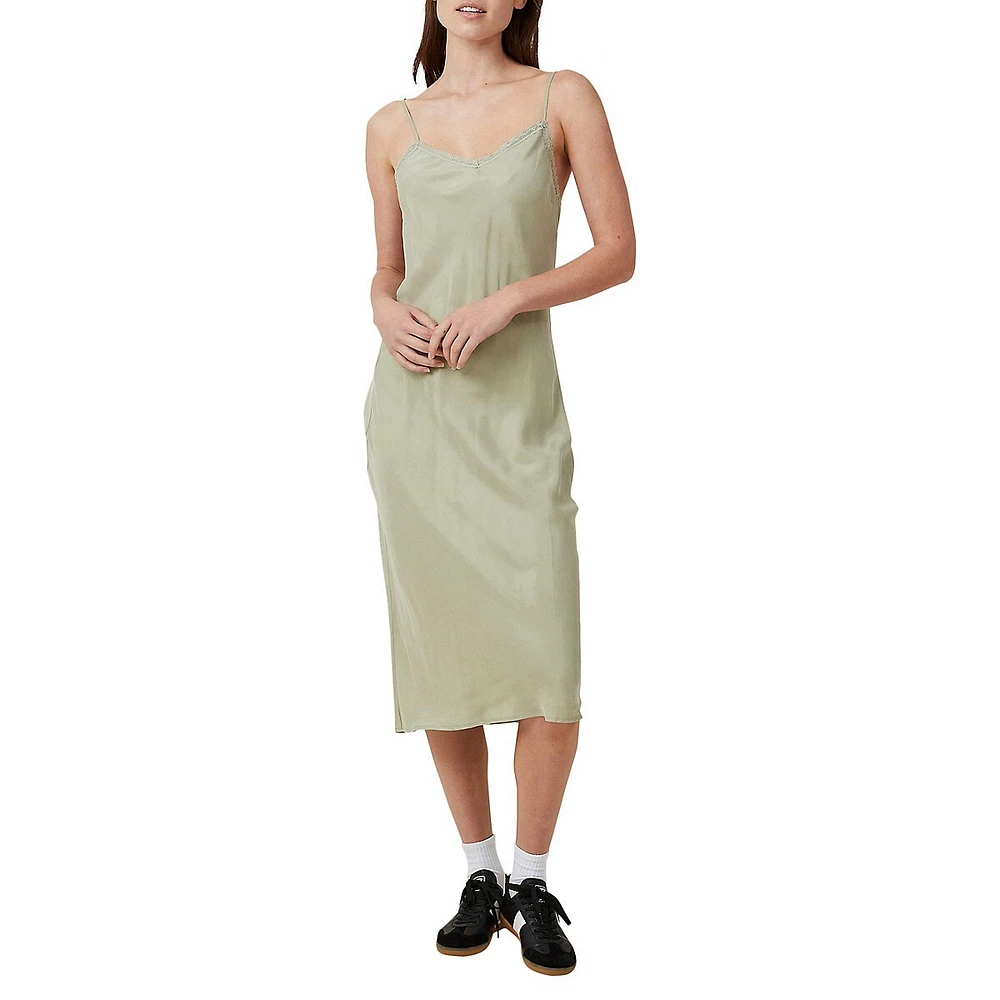 Cleo Cupro-Viscose Midi Slip Dress