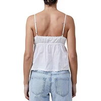 Organic Cotton & Lace Camisole Top