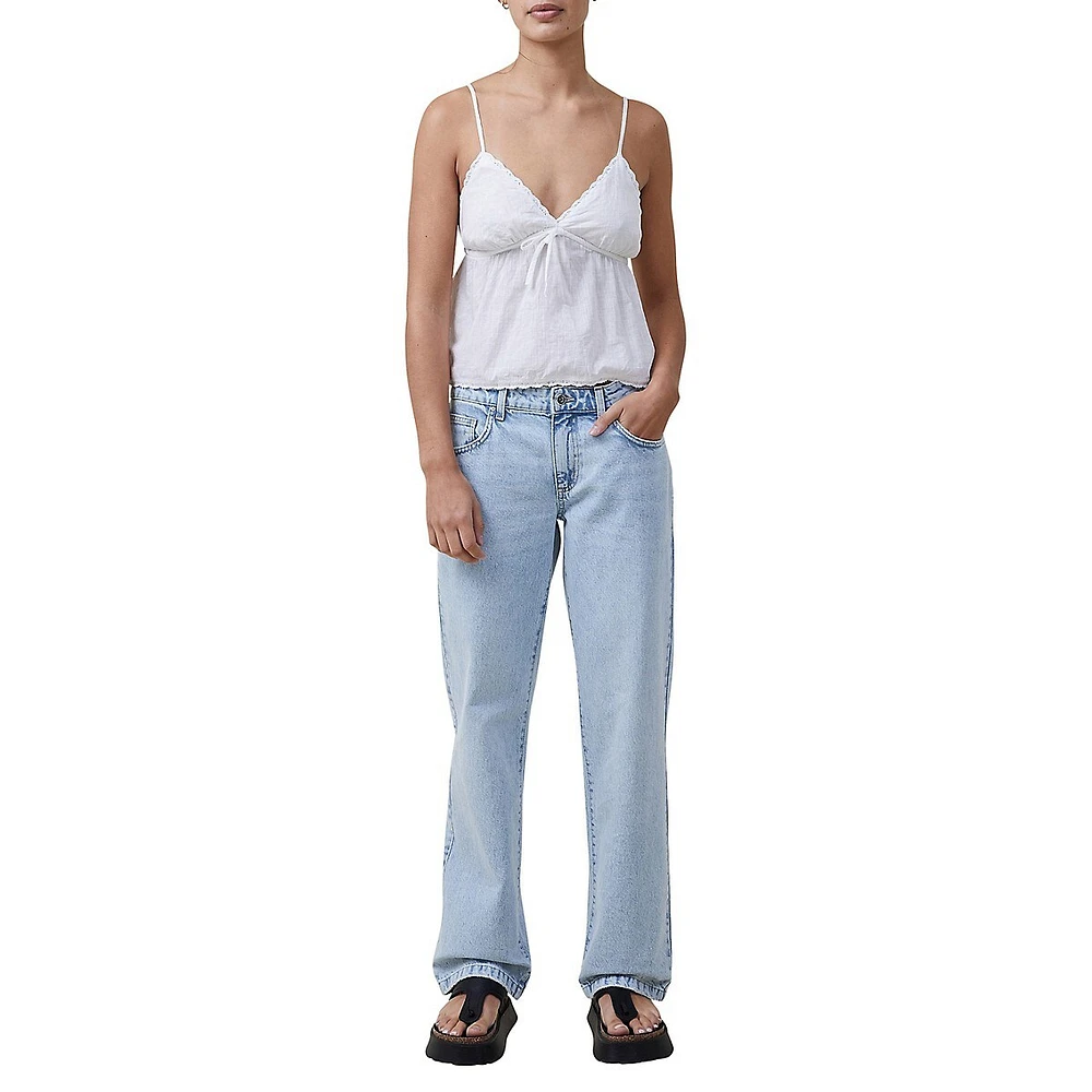 Organic Cotton & Lace Camisole Top