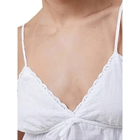 Organic Cotton & Lace Camisole Top