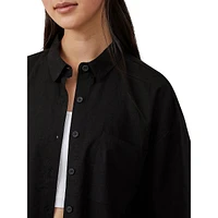 Haven Linen-Blend Short-Sleeve Shirt