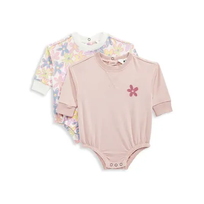 Baby's 2-Piece Floral Bodysuit Set