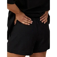 Haven Linen-Blend Drawstring Shorts