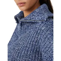 Zip-Front Textured-Knit Cardigan