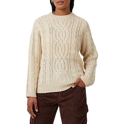 Heritage Oversized Cable-Knit Sweater