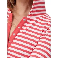 Striped Hooded Loungewear Romper