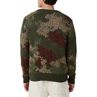 Camo Grandpa Knit Cardigan