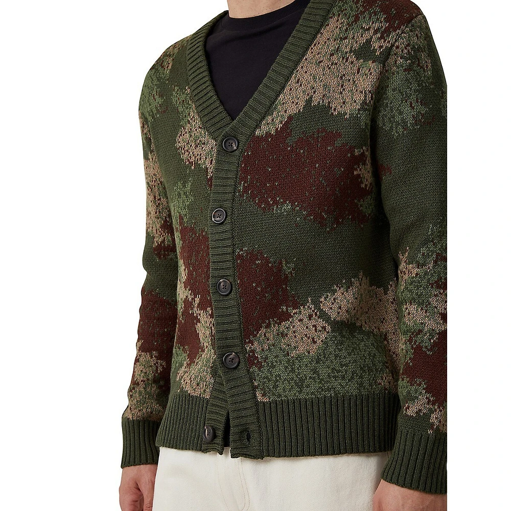 Camo Grandpa Knit Cardigan