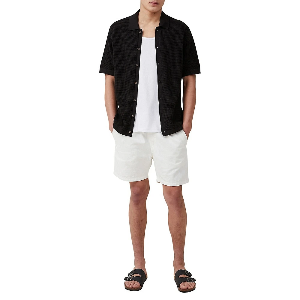 Pablo Short-Sleeve Textured Knit Shirt