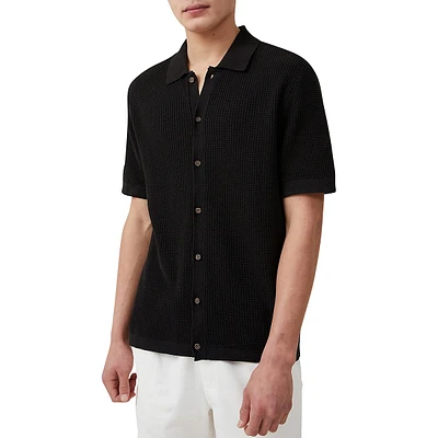 Pablo Short-Sleeve Textured Knit Shirt