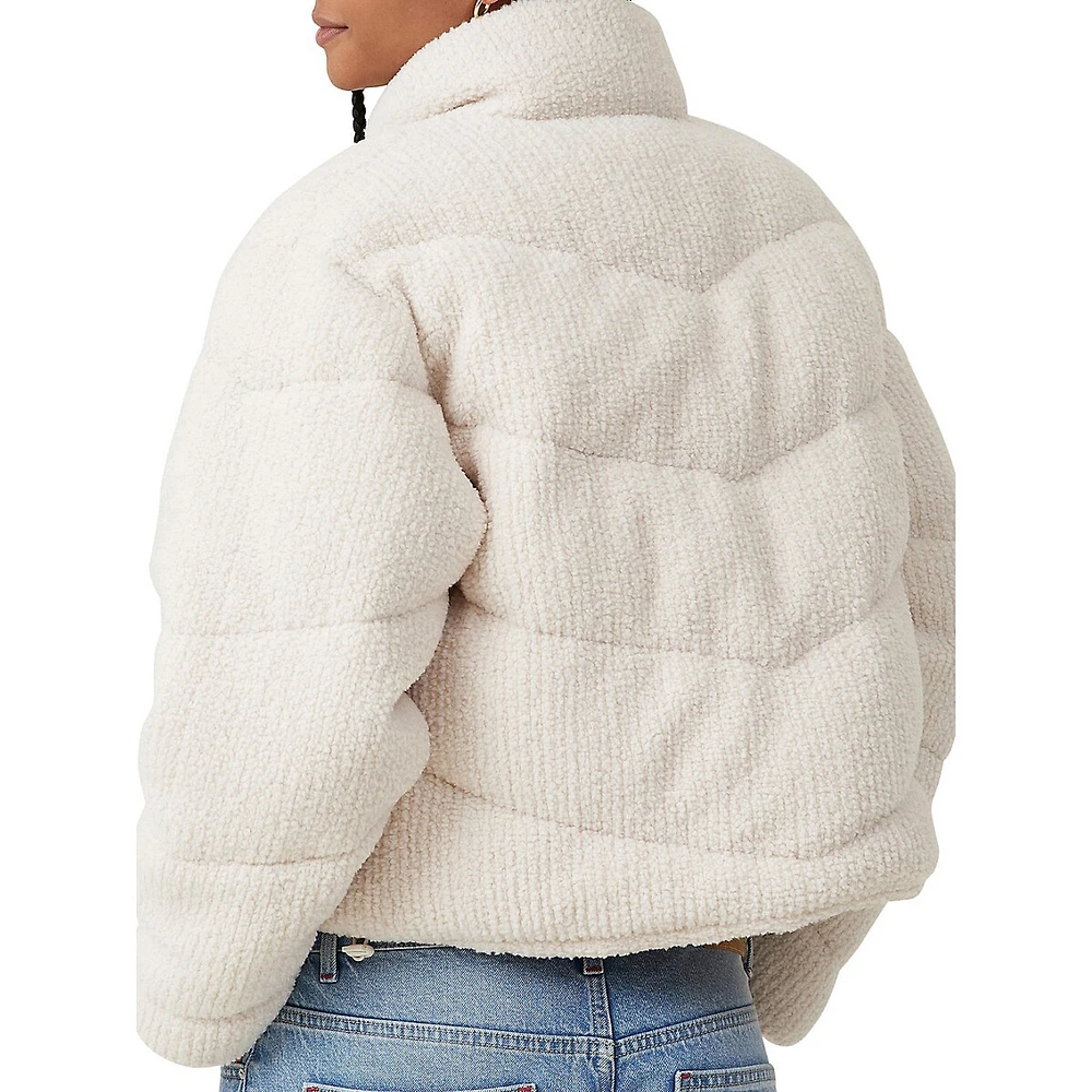 Teddy Quilted Bomber Jacket