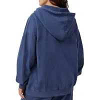 Classic Oversized Washed Zip Hoodie
