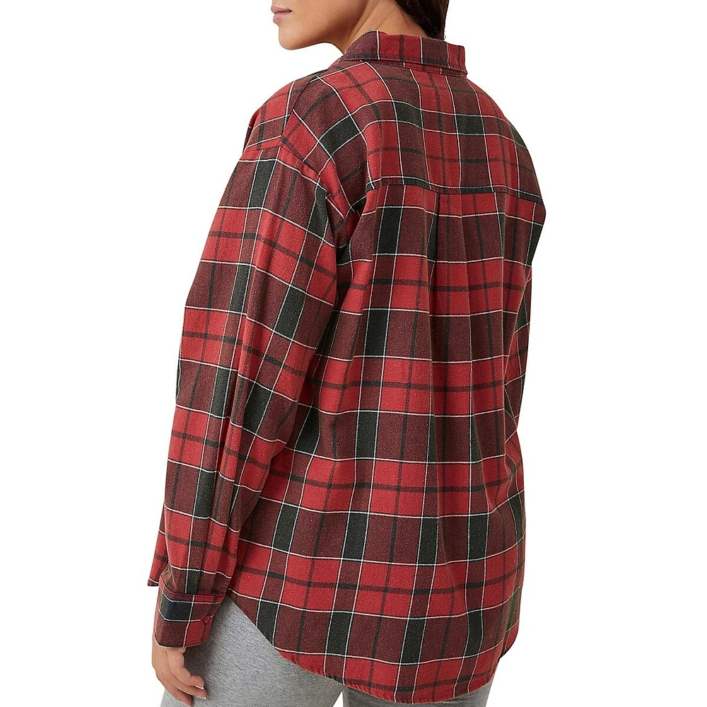 Flannel Check Boyfriend Shirt