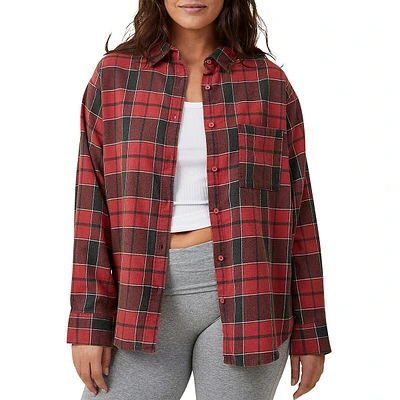 Flannel Check Boyfriend Shirt