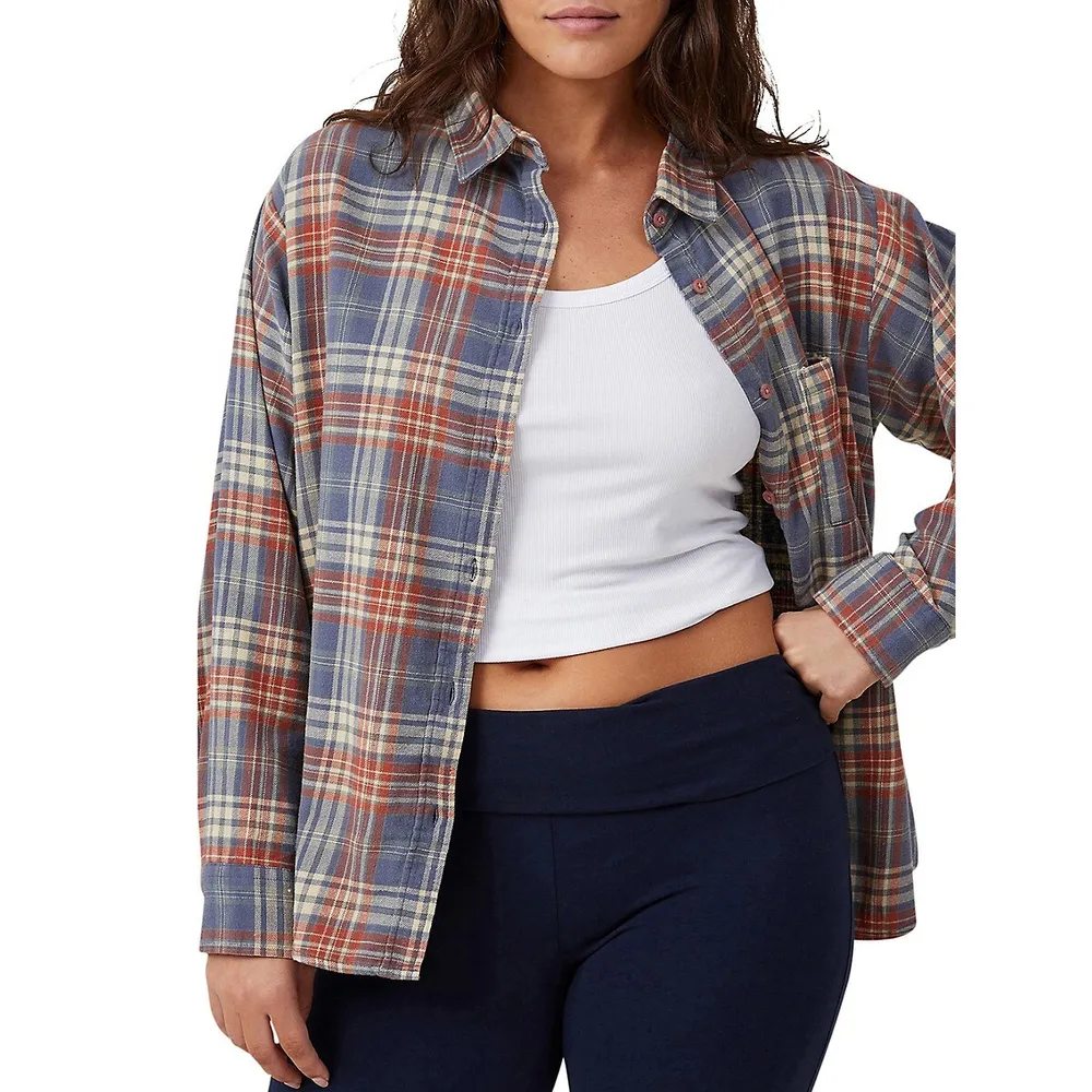 Flannel Check Boyfriend Shirt