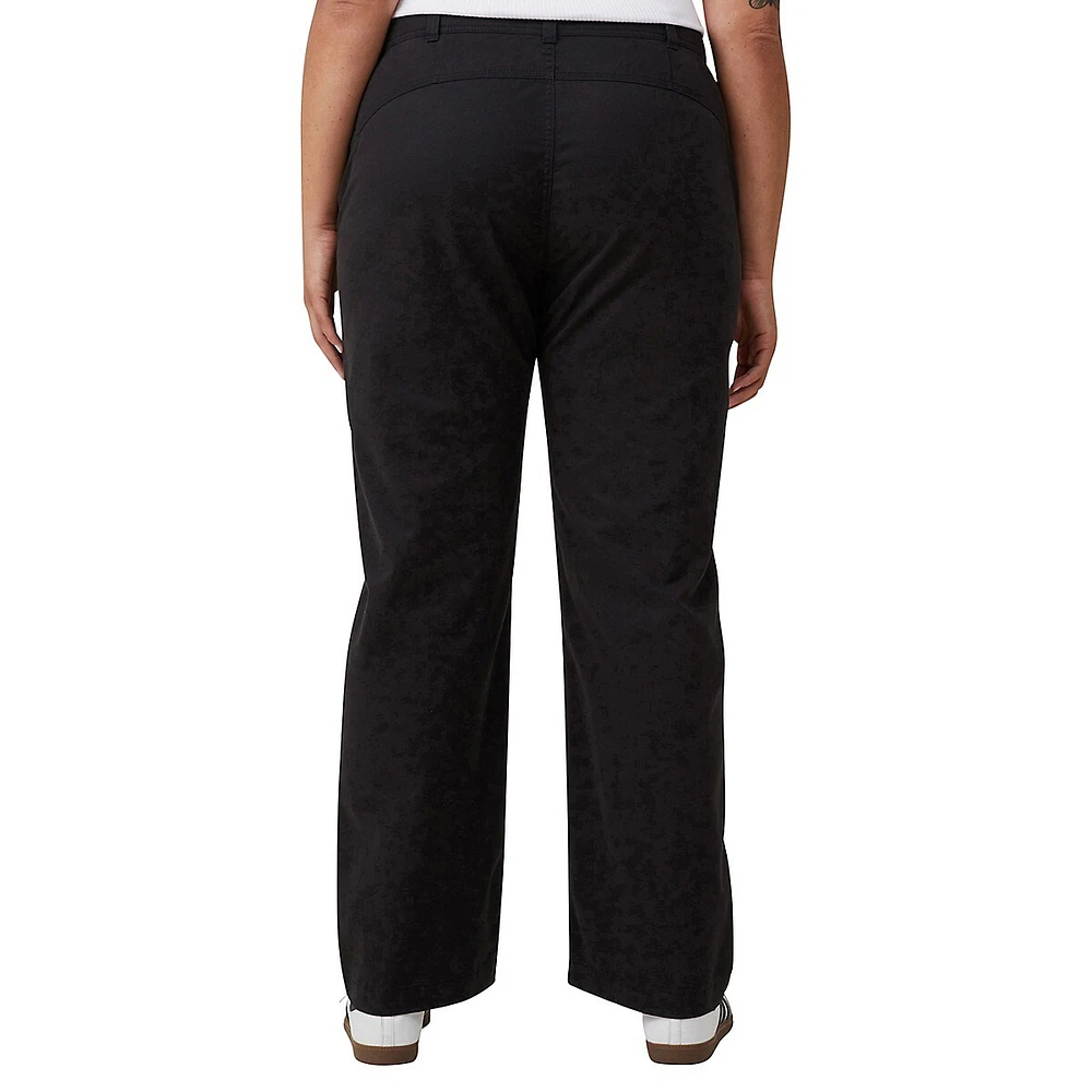 Bailey Mid-Rise Straight-Leg Pants