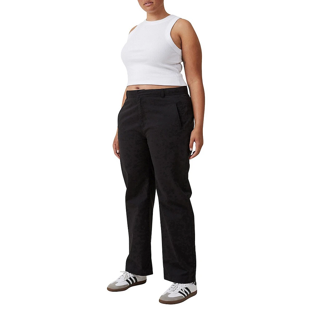 Bailey Mid-Rise Straight-Leg Pants