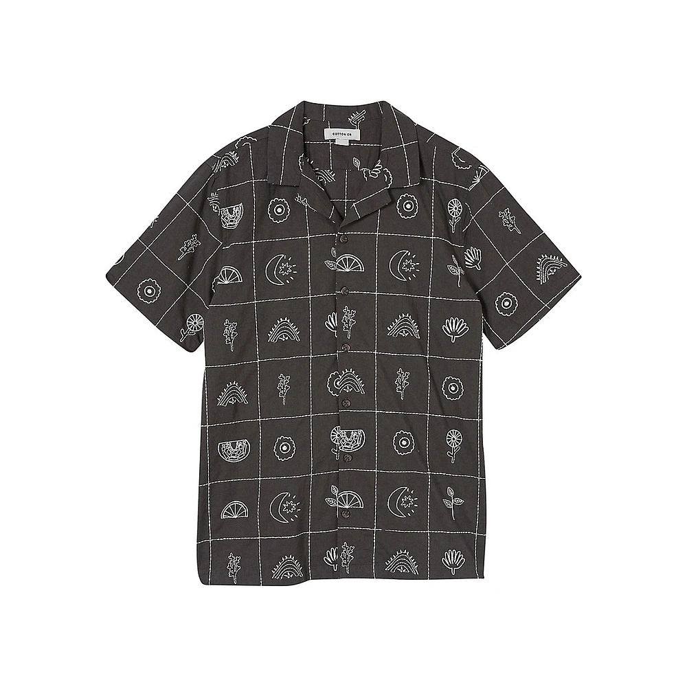 Cabana Grid-Print Short-Sleeve Shirt