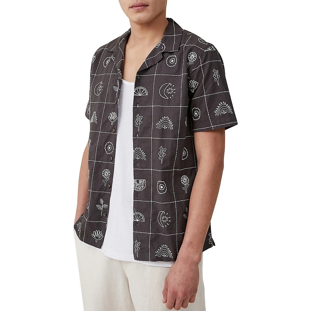 Cabana Grid-Print Short-Sleeve Shirt