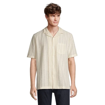 Palma Open-Knit Short-Sleeve Shirt