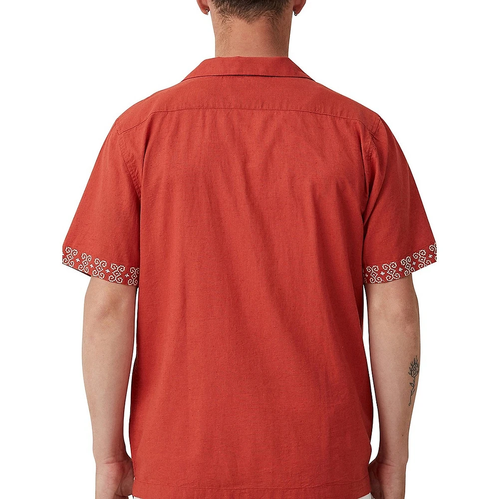 Cabana Embroidered Short-Sleeve Shirt