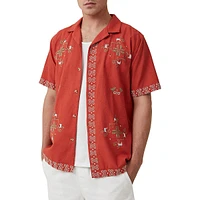 Cabana Embroidered Short-Sleeve Shirt