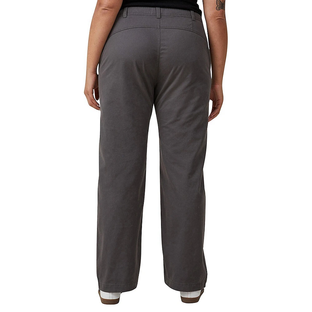 Bailey Mid-Rise Straight-Leg Pants