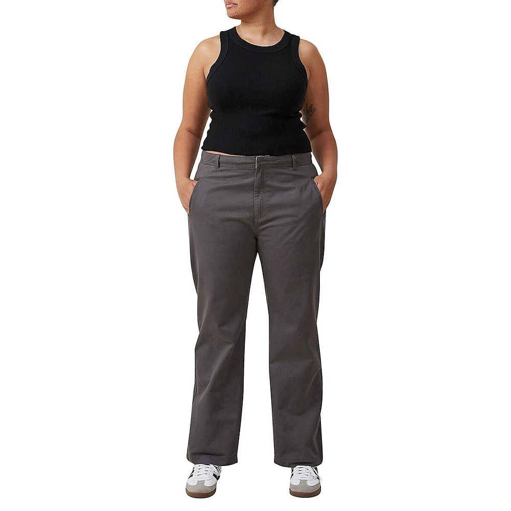 Bailey Mid-Rise Straight-Leg Pants